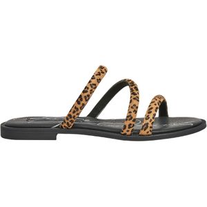 Pepe Jeansvoor vrouwen. PLS90646 Leren sandalen Hayes Wildbruin (38), Leer, Plat, Geen, Casual, Dierenprint, Duurzaam