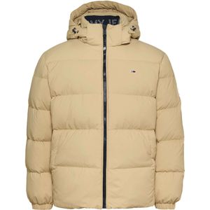 Tommy Jeansvoor mannen. DM0DM19786 Waterafstotend donsjack Essential dons beige (S), Casual, Polyester