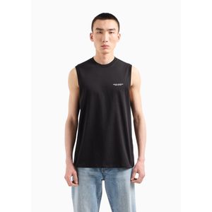 Armani Exchangevoor mannen. 8NZH97ZJ9AZ1200 Zwarte tanktop (XL), Casual, Katoen, Mouwloos / spaghettibandjes