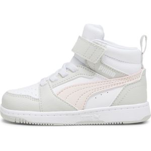 Pumaunisex voor kinderen. 39654204 Sportschoenen Rebound V6 Mid grijs (23), Plat, Veters, Klittenband, Casual, kinderkleding