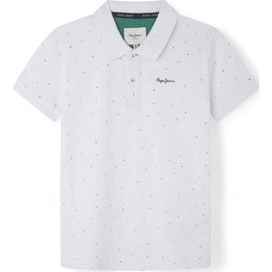 Pepe Jeansvoor jongens. PB540939 Umer poloshirt wit (14 Años), Casual, Katoen, Korte mouwen, kinderkleding