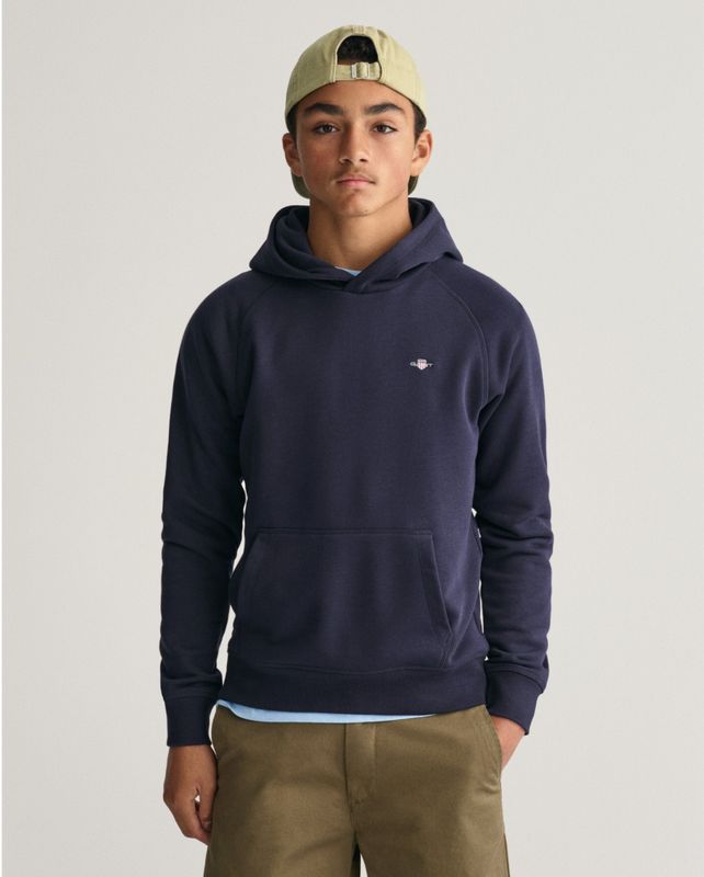 GANT - 906878 - Hoodie - Marineblauw - Katoen - Lange Mouwen - Unisex