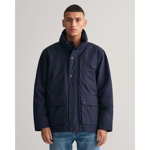 Gantvoor mannen. 7006335 Jas Mist marine (XXL), Casual, Katoen, Lange mouwen, Marineblauw