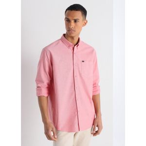 Bendorffvoor mannen. 840225230 Groen shirt met lange mouwen (S), Casual, Katoen, Klassiek