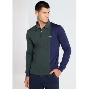 Lois Jeansvoor mannen. 132413440 Contrasterende polo met lange mouwen marine, wit (M), Casual, Katoen, Marineblauw