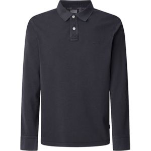 Pepe Jeansvoor mannen. PM542213 Slim fit piqué polo met lange mouwen zwart (XL), Casual, Katoen, Duurzaam