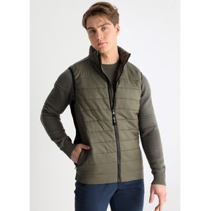 Lois Jeansvoor mannen. 188073979 Gewatteerd vest groene jarretelgordel (3XL), Casual, Polyester