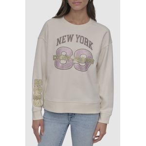 DKNYvoor vrouwen. DJ5T1442 Sweater 89 Jean beige (L), Casual, Katoen, Lange mouwen