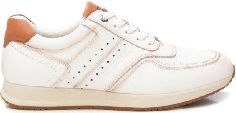 Londons Life - Herentrainer - Wit - Leer - Dikke Antislipzool