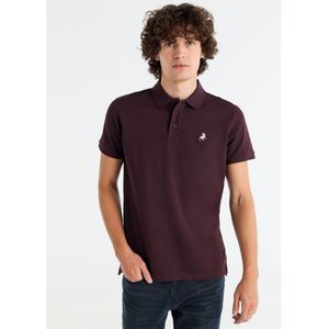 Lois Jeansvoor mannen. 130584000 Klassiek poloshirt met lila stierenlogo (S), Casual, Katoen, Korte mouwen