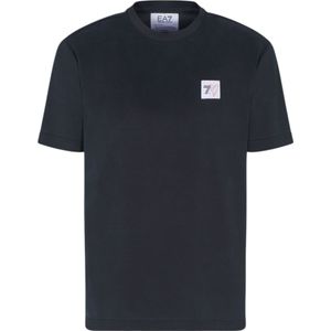 EA7voor mannen. 7X000041_AF13862 T-shirt korte mouw zwart (XXL), Casual, Modaal, Korte mouwen