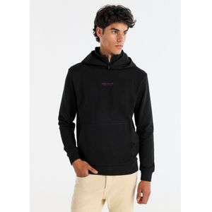Lois Jeansvoor mannen. 165853920 Kanguro sweatshirt met capuchon geborduurd op de borst lila (S), Casual, Katoen