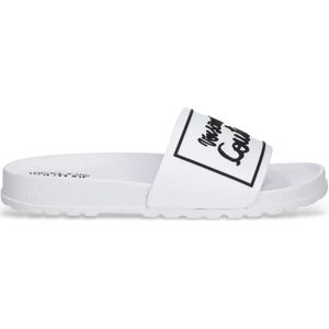 Versace Jeans Couture - Slippers - Wit - Rubber - Brede Band met Logo