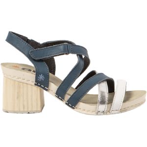 Artvoor vrouwen. 1187711SA003_0MU Leren sandalen 1877 I Wish navy -Helhoogte 6,5cm (41), Leer, 5 tot 8 cm, Klittenband, Casual, Marineblauw