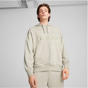 Pumavoor mannen. 62638102 Pl Ess beige sweatshirt (L), Casual, Sportief, Katoen, Meerdere sporten, Duurzaam