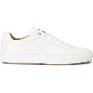 BOSSvoor mannen. 50499798 Mirage wit leren sportschoenen (44), Leer, Plat, Veters, Casual