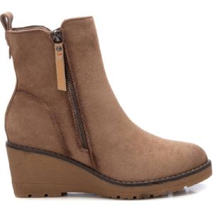 Refreshvoor vrouwen. 17100902-TAUPE Enkellaarsjes 171009 bruin (37), 5 tot 8 cm, Ritssluiting, Casual