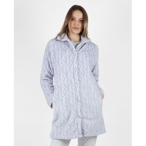 Admasvoor vrouwen. 57515-0-000204 Logo Zachte kamerjas met lange mouwen blauw (M), Homewear, Polyester