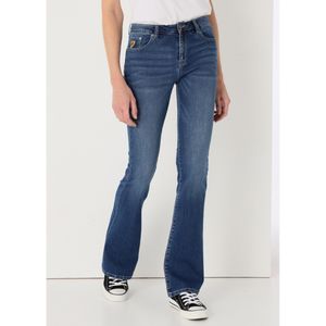 Lois Jeansvoor vrouwen. 207682639 Blauwe dubbel stonewashed jeans (28), Casual, Katoen, Denim