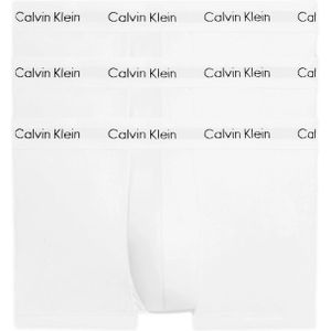 Calvin Kleinvoor mannen. 0000U2664G Pak van 3 katoenen Stretch Low Waist Boxers blauw, wit, rood (XS), Casual, Veelkleurig