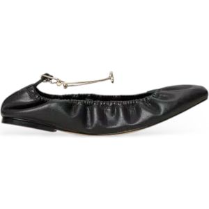 Twinset - 251TCP150 - Leren Ballerina's - Zwart - Plat