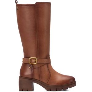 Carmelavoor vrouwen. 16197601-CAMEL Leren laarzen 161976 Bruin (36), Leer, 5 tot 8 cm, Ritssluiting, Casual