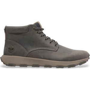 Timberlandvoor mannen. TB0A69MNEL71 Winsor Park Mid grijs leren sportschoenen (46), Leer, Plat, Veters, Casual, Duurzaam