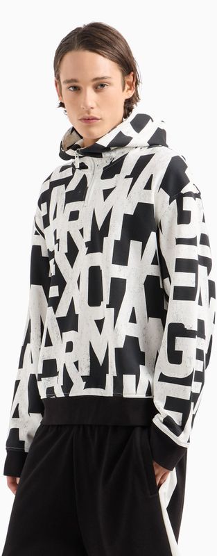 Armani Exchange 6dzmlb-zj4xz Sweatshirt Wit,Zwart Man