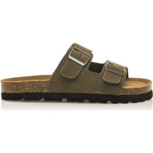 MTNGvoor mannen. 84716 Adam Leren Sandalen groen (41), Leer, Plat, Geen, Casual