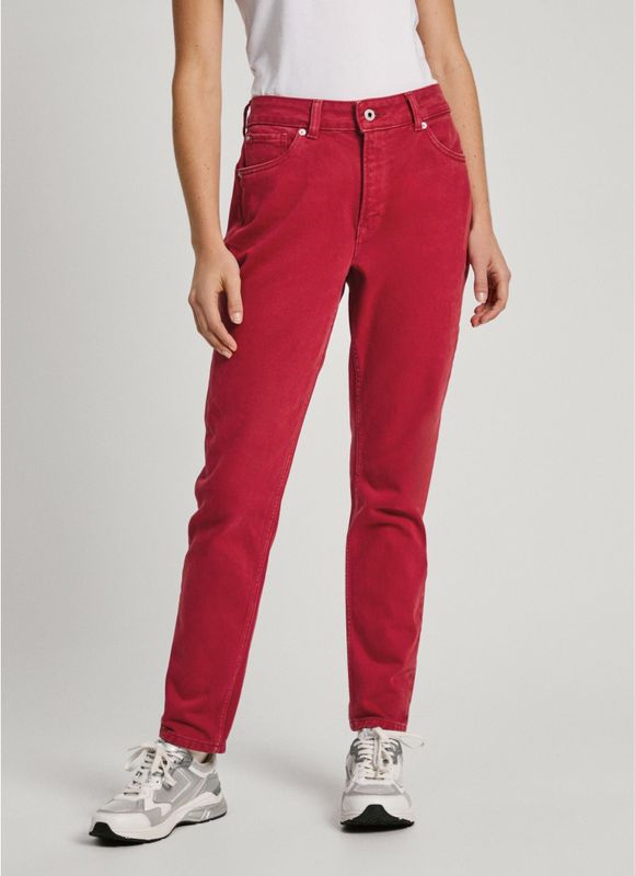 Pepe Jeansvoor vrouwen. PL204591YH3 Jeans taps toelopend Hw geel (28/30), Casual, Denim, Biologisch katoen, Duurzaam