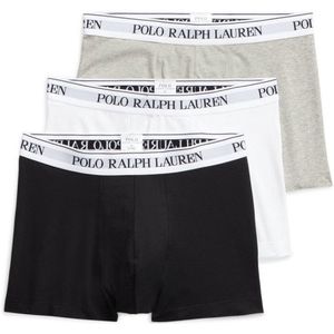 Polo Ralph Laurenvoor mannen. 714830299052 Pack 3 Klassieke boxers zwart, grijs, wit (XXL), Homewear, Katoen