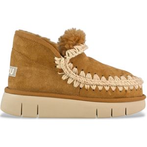 Mouvoor vrouwen. MU.FW531009A Eskimo Bounce bruin leren sportschoenen (40), Leer, 3 tot 5 cm, Geen, Casual