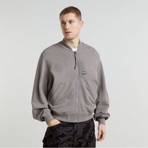 G-Starvoor mannen. D25107-D395-G677 Sweatshirt GA-1 Graphic Los Bomber grijs (S), Casual, Biologisch katoen, Duurzaam