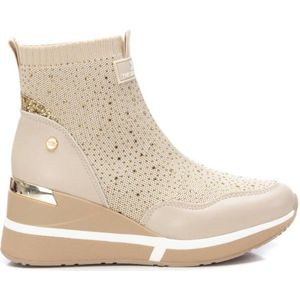 Xtivoor vrouwen. 14170102-BEIGE Enkellaarsjes 141701 beige -hoogte sleehak: 6cm (37), Bruin, 5 tot 8 cm, Ritssluiting, Casual