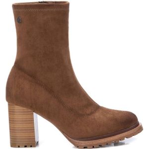 Refreshvoor vrouwen. 17098503-CAMEL 170985 bruine enkellaarsjes - hakhoogte: 8cm (40), 5 tot 8 cm, Ritssluiting, Casual