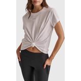 DKNY - Mini Stud Logo Knot Front - T-shirt - Wit - Korte Mouwen