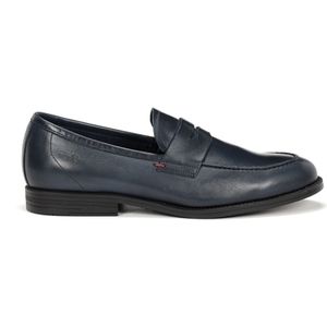 Fluchosvoor mannen. F0824 Leren loafers Henri F0824 Donkerblauw (45), Leer, Plat, Geen, Casual