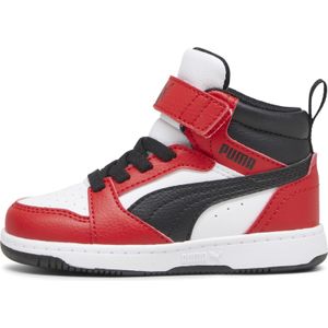 Pumaunisex voor kinderen. 39654203 Schoenen Rebound V6 Mid rood (19), Plat, Veters, Klittenband, Casual, kinderkleding