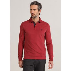 Bendorffvoor mannen. 830285125 Basis polo met lange mouwen rood (S), Casual, Granaatappel, Katoen