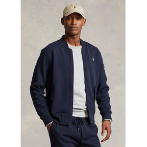 Polo Ralph Laurenvoor mannen. 710881521003 Marine gebreid bomberjack (XL), Casual, Katoen, Lange mouwen, Marineblauw