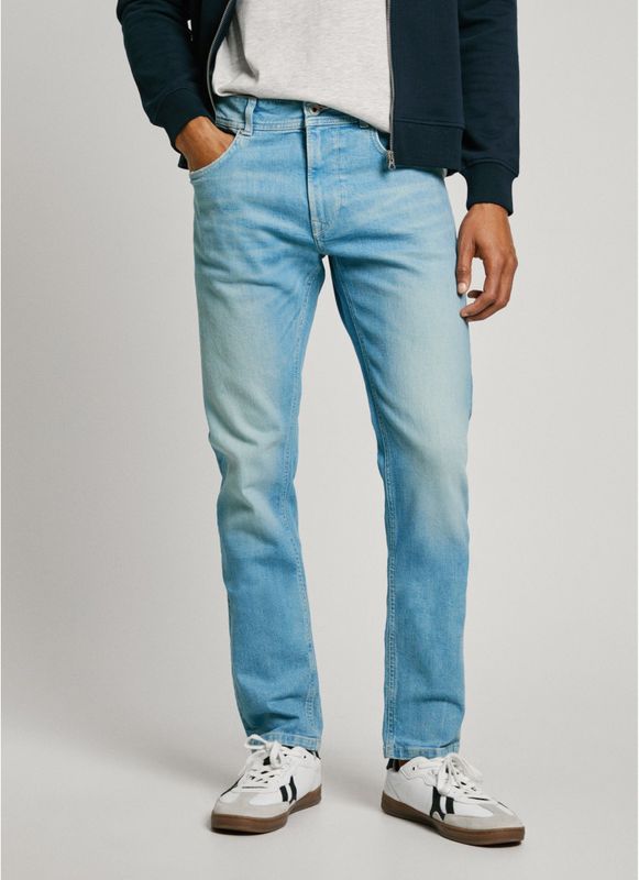 Pepe Jeans - PM207390NC6 - Jeans - Blauw - Taps Toelopende Pasvorm - Casual - Duurzaam