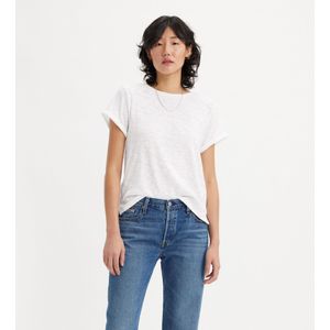 Levi'svoor vrouwen. A7247-0002 Margot T-shirt wit (S), Casual, Katoen, Korte mouwen