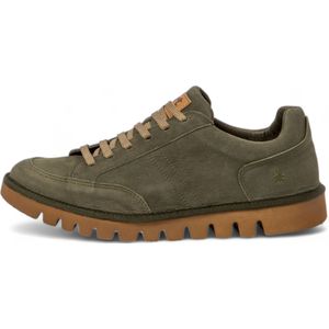 Artunisex. 115951122003_0G3 Leren sportschoenen 1595 Ontario groen (46), Leer, Plat, Veters, Casual