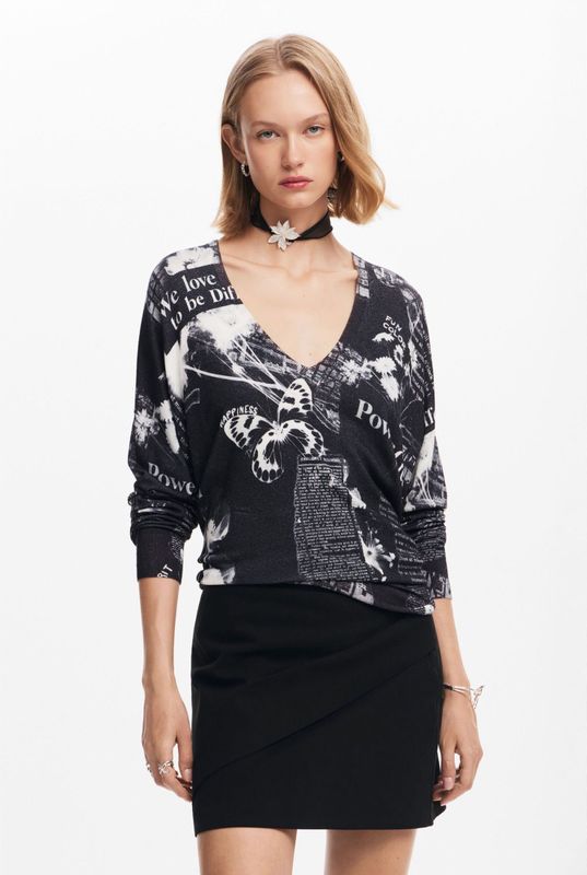 Desigual - JERS_KAWARTHA - Sweater - Zwart