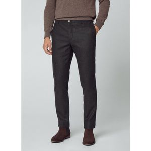 Hackett Londonvoor mannen. HM212494 Broek visgraat zwart (34/34), Casual, Wol