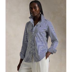 Polo Ralph Lauren - Blouse - Donkerblauw/Wit - Klassieke Blouse - Lange Mouw