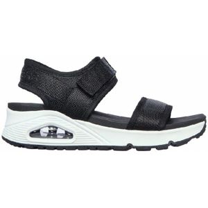 Skechersvoor vrouwen. 119185 Sandalen Uno - Nieuwe Sesh zwart (41), Stof, 3 tot 5 cm, Klittenband, Casual