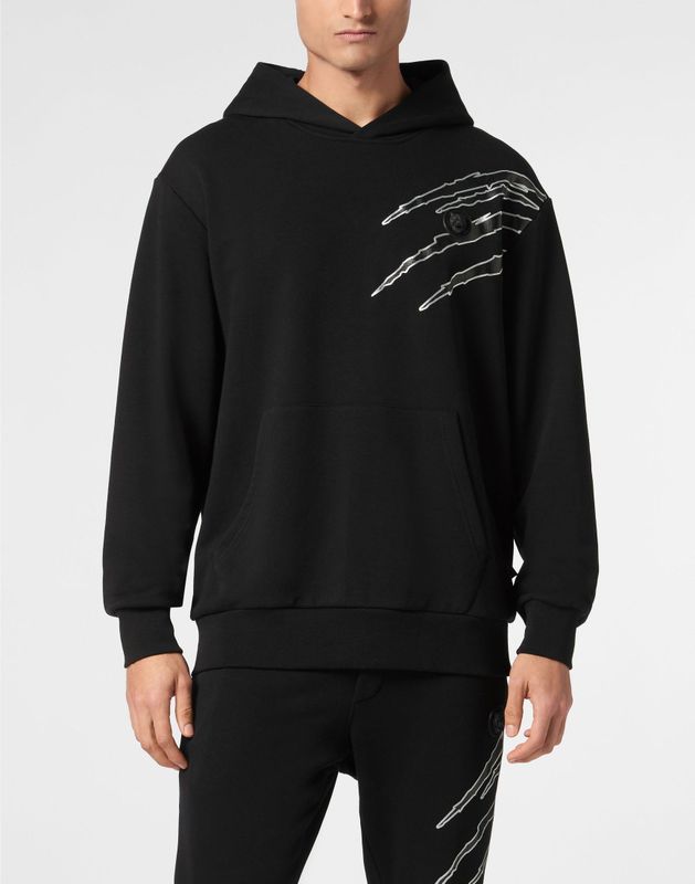 Plein Sport - Hooded Sweatshirt Scratch - Grijs - Hoodie