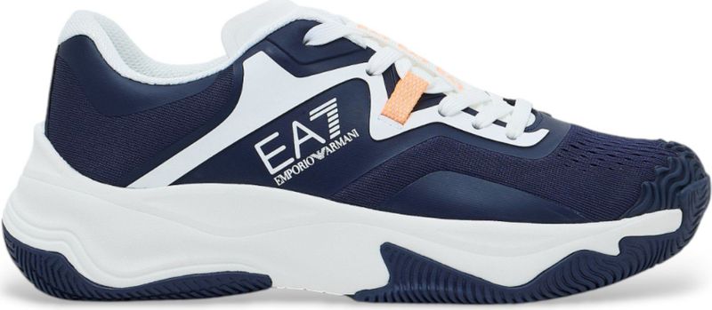 EA7unisex. X8X248_XK445 Technische schoenen marine (44), Plat, Veters, Casual, Sportief, Meerdere sporten, Marineblauw