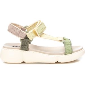 Xtivoor vrouwen. 14291704-KAKI Sandalen 142917 groen (40), 1 tot 3 cm, Klittenband, Casual